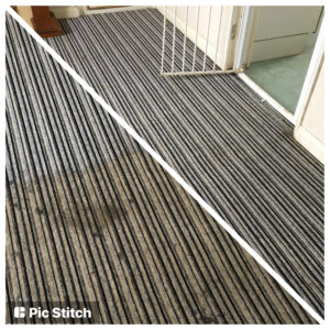 Striped carpet cleaned - Karpet Kleen Services domestic cleaning